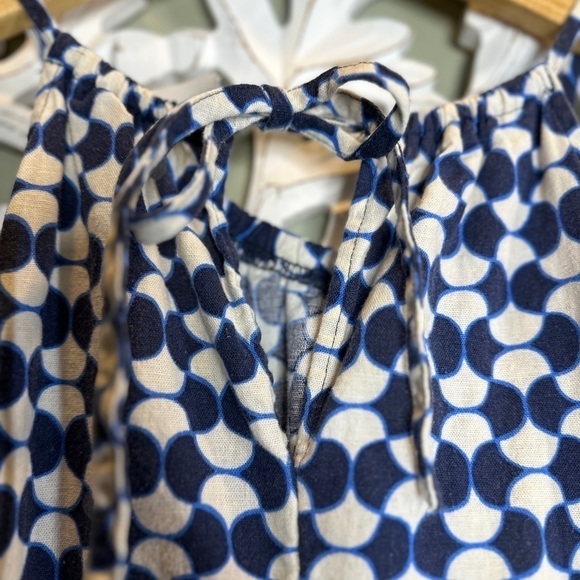 Ava & Viv Geometric Linen Blend Halter Sundress - Picture 5 of 10